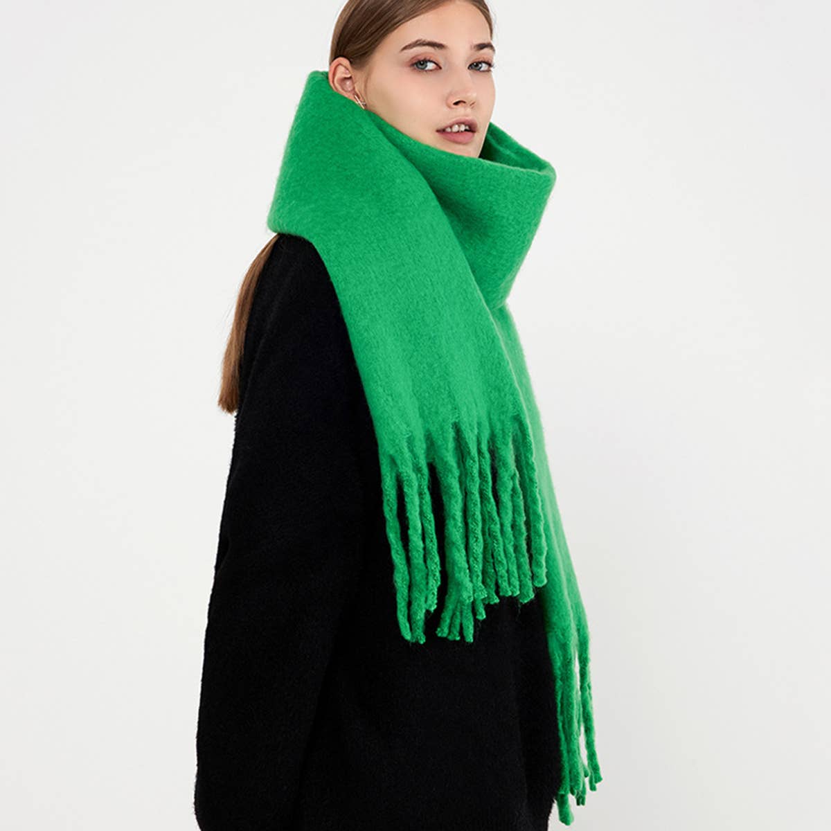 Soft Mohair Feel Scarf - Cozy Winter Wrap_CWASC0323