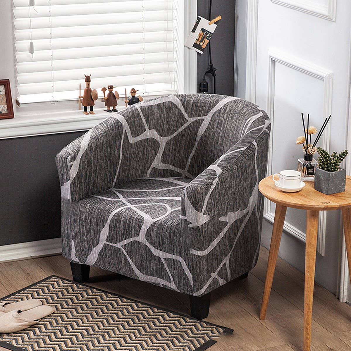 Single Sofa Chair Cover, Small Round Fit_CWMM8319