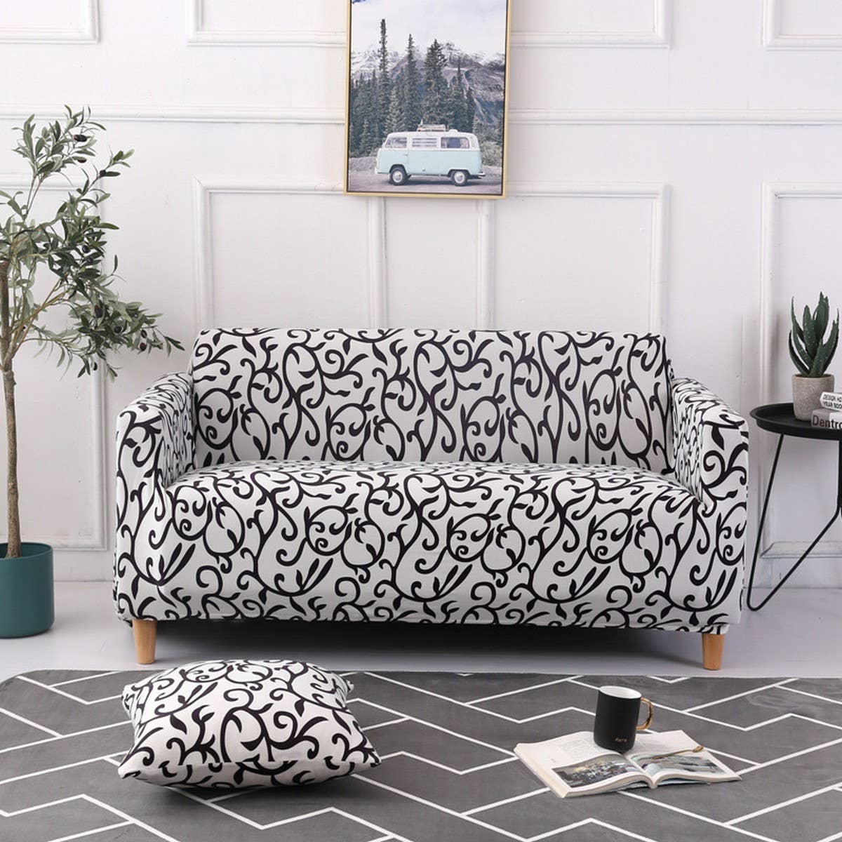 Stretch Sofa Cover, Full Wrap for All Seasons_CWMM8313