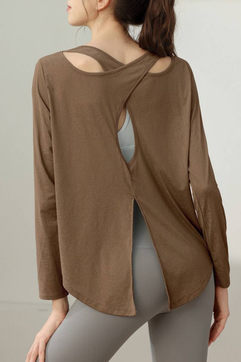 CWTBLL3757_LOOSE FITNESS HIGH-END BEAUTIFUL BACK YOGA CLOTHE