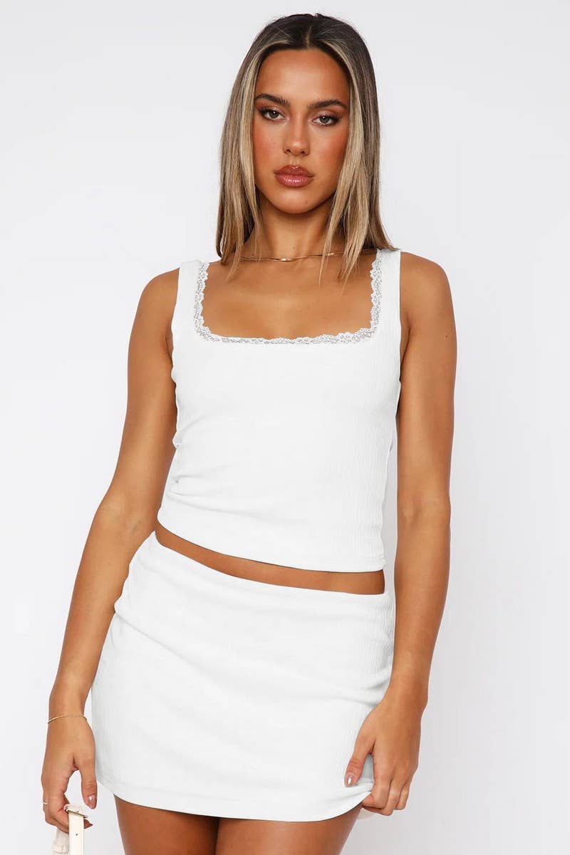 CWSS1266_SUMMER SOLID COLOR STRAIGHT SHOULDER T-SHIRT