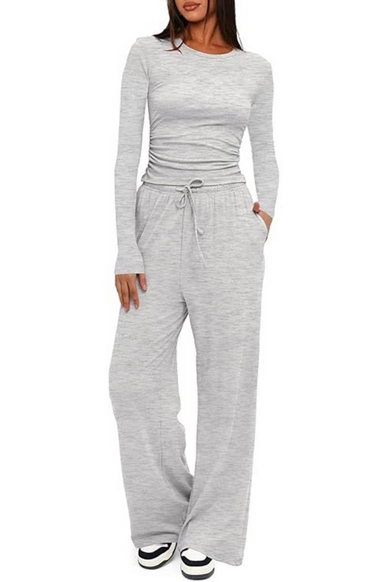 CWSJB00030_2025 FALL WINTER CASUAL SOLID COLOR OUTFIT SET