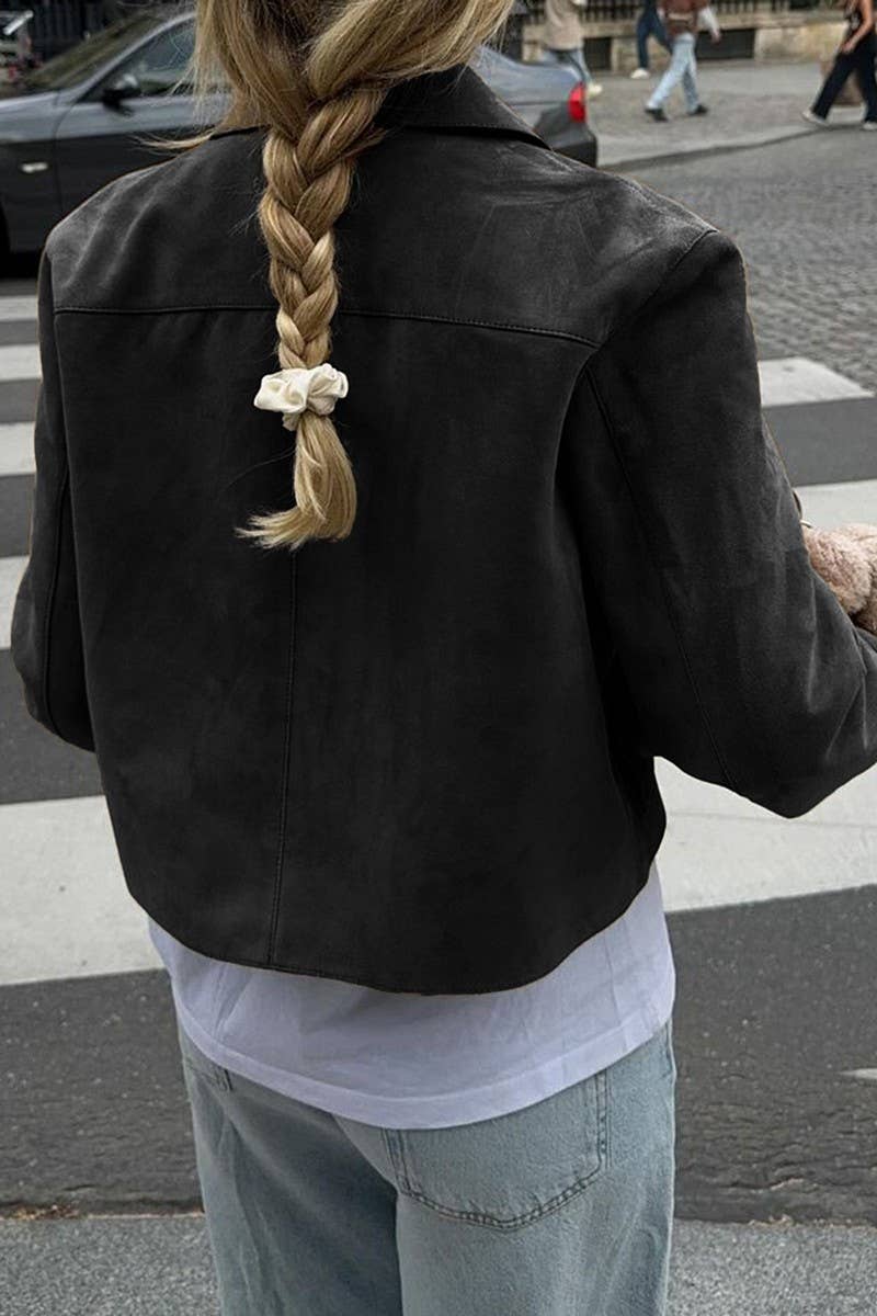 CWOCO00198_COMMUTER BUTTON SOLID COLOR LONG-SLEEVED JACKET