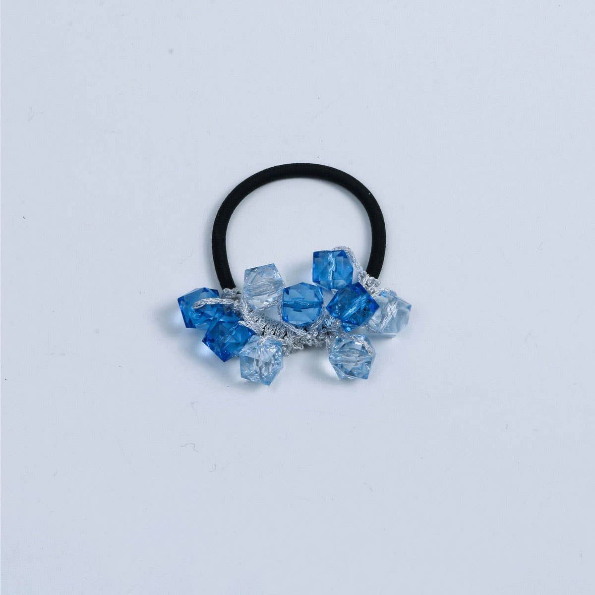 Fresh Clear Square Bead Hair Tie Cute Simple Band