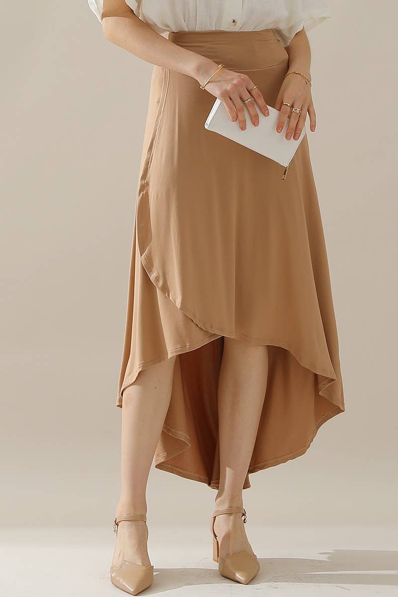 CWBLS127-P_PLUSSIZE OVERLAP HI-LOW MAXI SKIRT WITH FLARE HEM