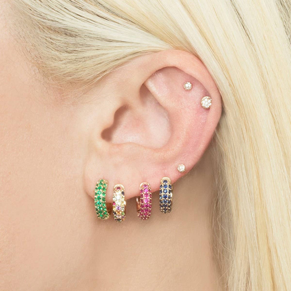GEOMETRIC CIRCLE PERSONALITY NICHE EARRINGS