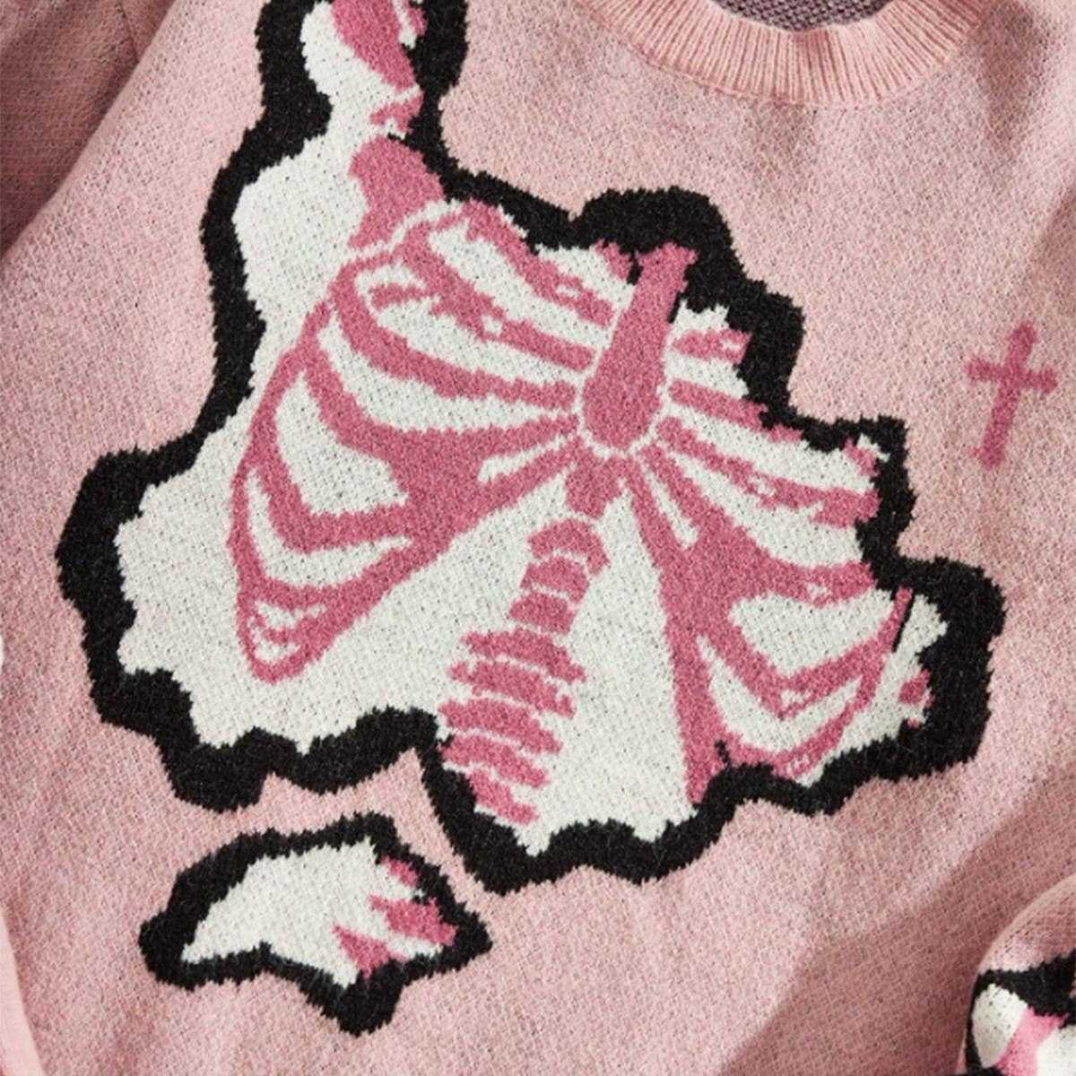 Crew-neck pullover long-sleeved Halloween sweater