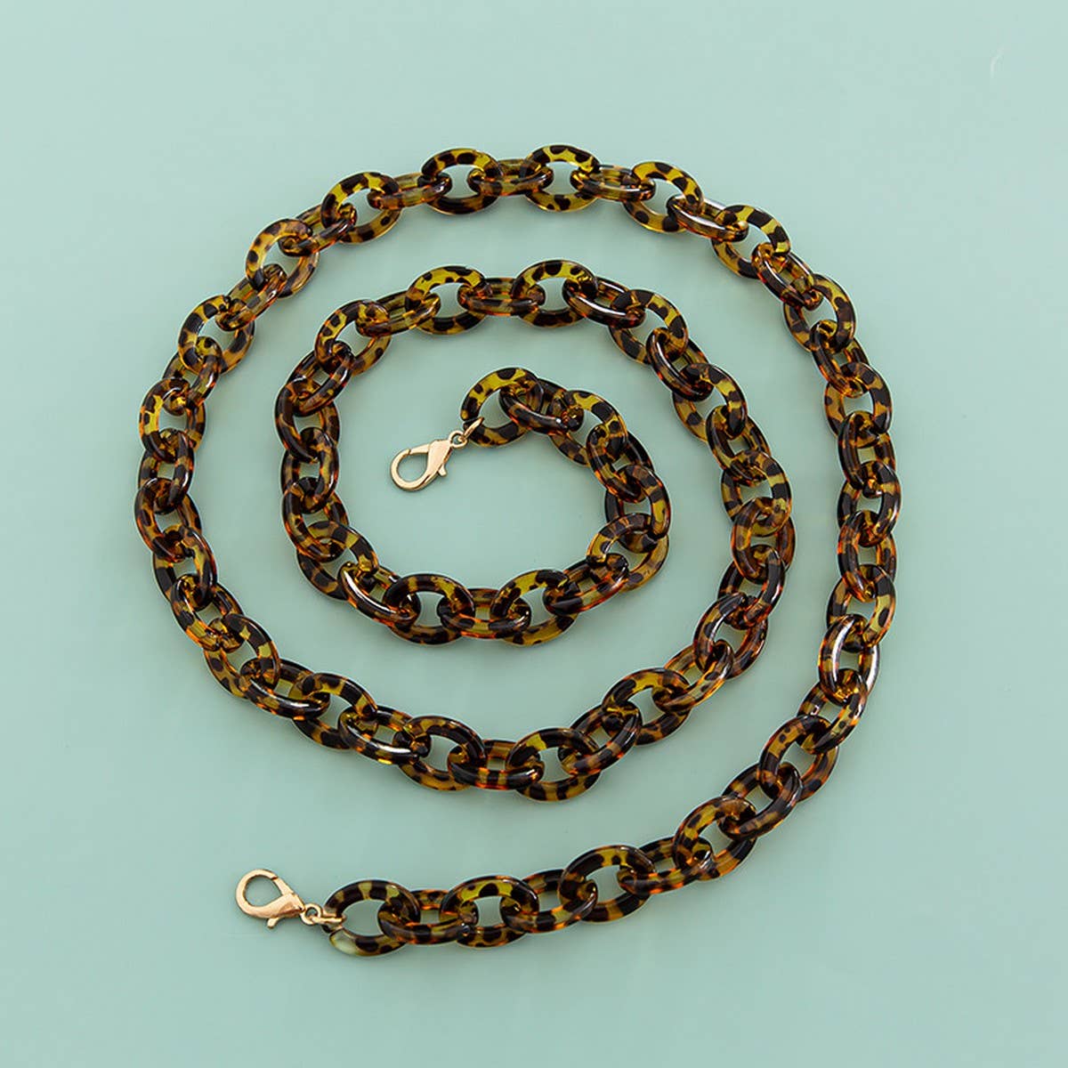 47.24"Acrylic Leopard Print Bag Chain,Phone Strap_CWMM5094