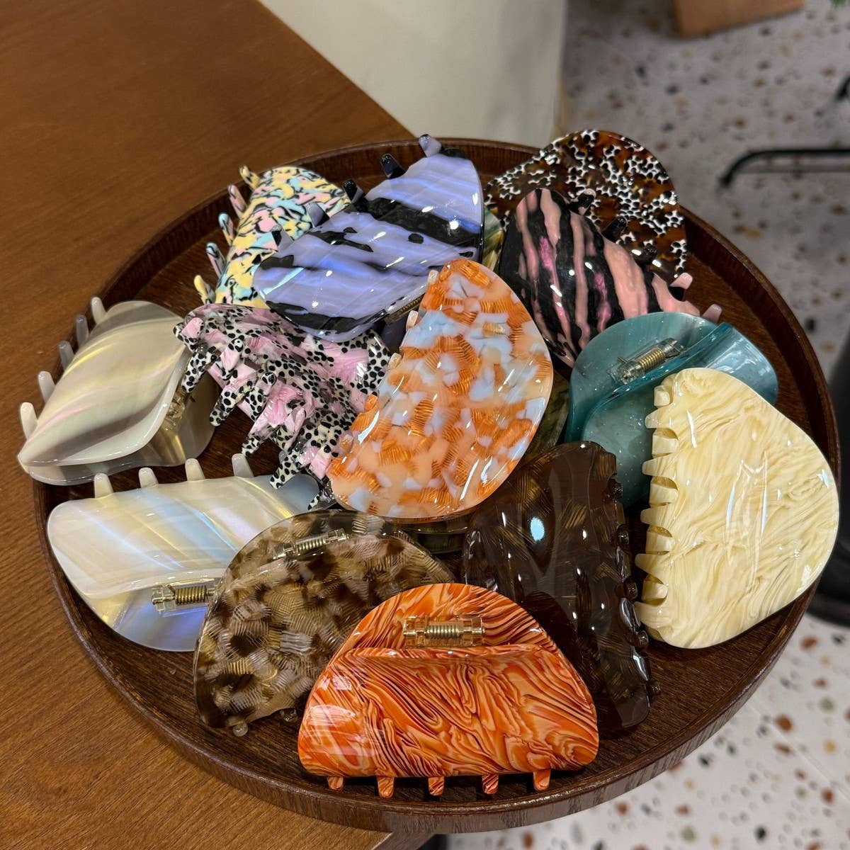 CWAHA4555_NEW LIGHT LUXURY CANDY COLOR SEMI-CIRCULAR HAIRPIN