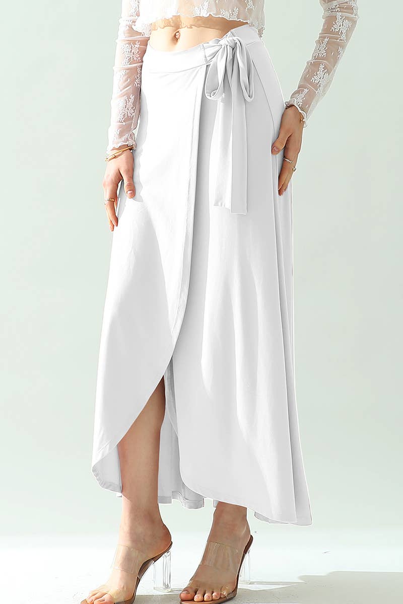 CWBLS117-P_High Waisted Maxi Wrap Skirts with Slit