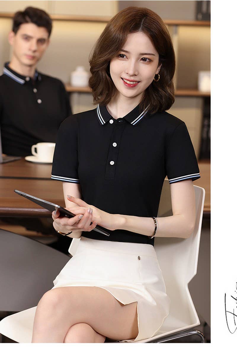 CWTBLS02448_SOLID COLOR CLASSIC FIT SHORT SLEEVE POLO SHIRT