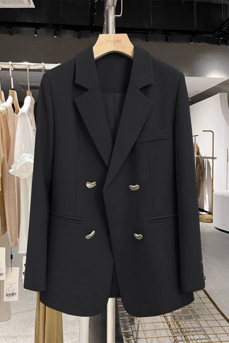 CWOBL0141_LOOSE-FITTING METAL BUTTONED BLAZER