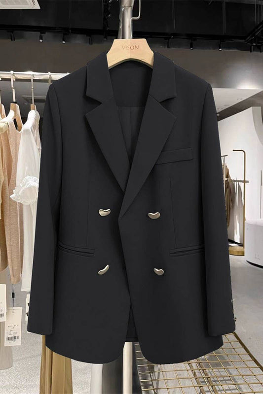 CWOBL0141_LOOSE-FITTING METAL BUTTONED BLAZER