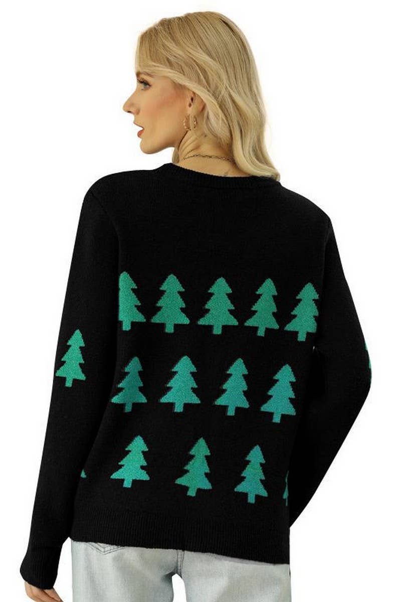 CWOSWL2440_JACQUARD CHRISTMAS TREE CHRISTMAS SWEATER