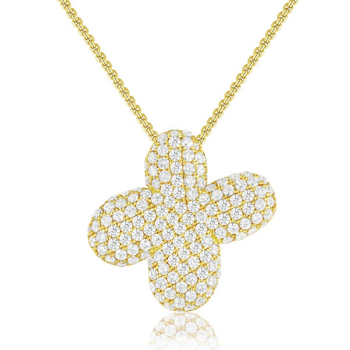 Fashionable Pendant Necklace - Zirconia Letters