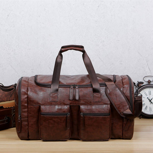 Men's PU Leather Travel Bag, Extra Large_CWAB5173