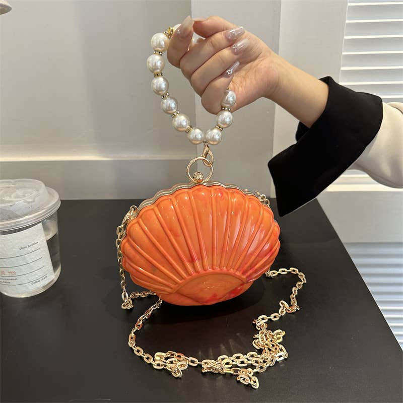 Fashionable pearl hand-held mouth red envelope