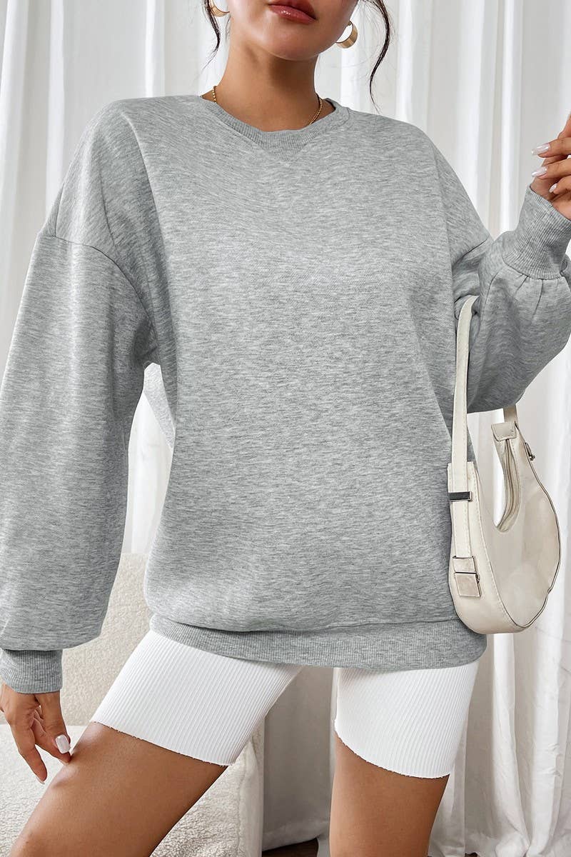 CWTBLL3718_AUTUMN AND WINTER LOOSE CASUAL PULLOVER SWEATSHIR