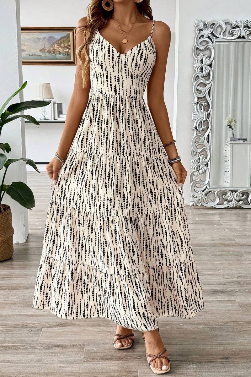 CWDMD5874_ASYMMETRICAL STRIPED CAMI MAXI DRESS
