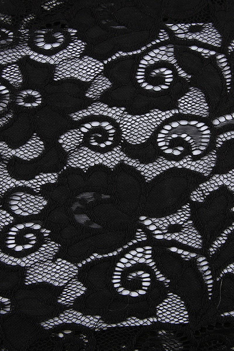 CWSPJ0225_LACE LONG SLEEVE JACQUARD HOME WEAR NIGHTDRESS