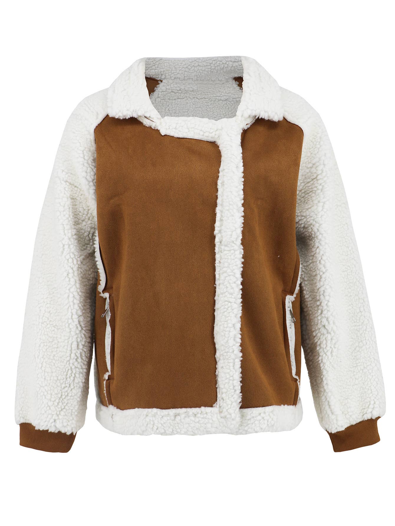 Fleece jacket, denim fleece zipper jacket