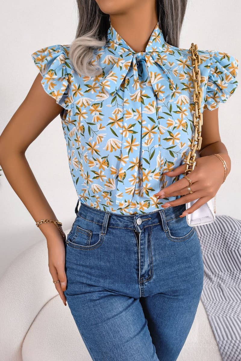 CWTSTSL0089_CASUAL CHIPWOOD EAR SLEEVELESS CHIFFON SHIRT