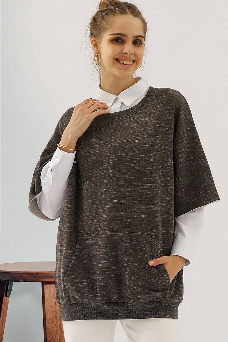 CWTTS560_OVERSIZED SWEATSHIRT WITH KANGAROO POCKET