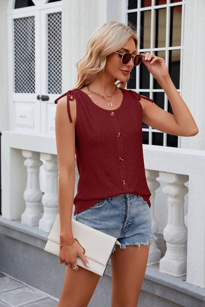 CWTTSL0234_Round Neck Sleeveless Knit Top