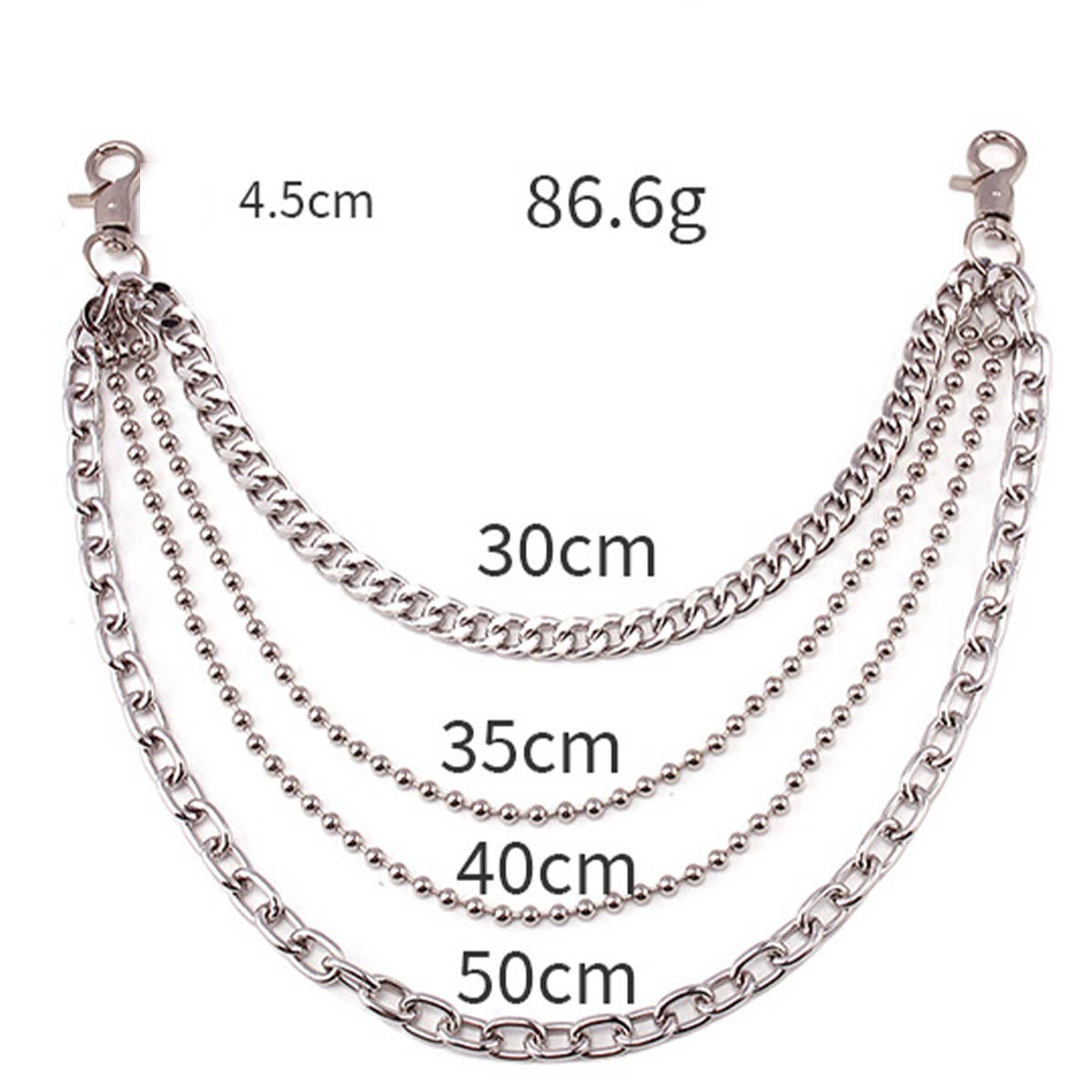 HIP HOP PUNK STYLE METAL PANTS CHAIN