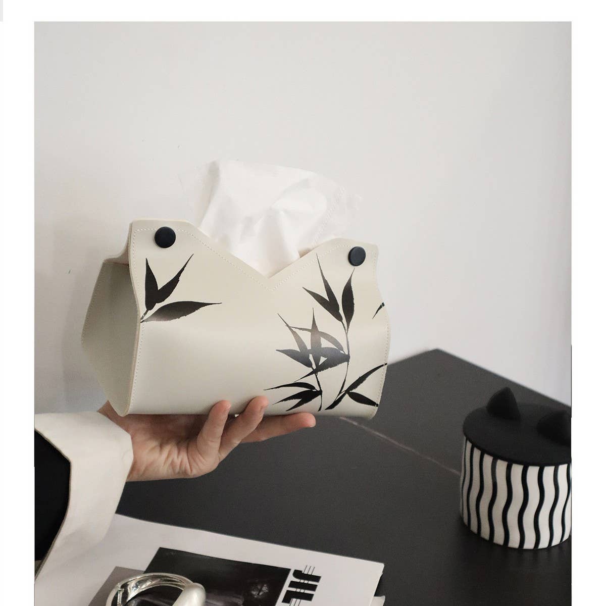 NEW BAMBOO LEAF INK BAMBOO SIMPLE TISSUE BOX