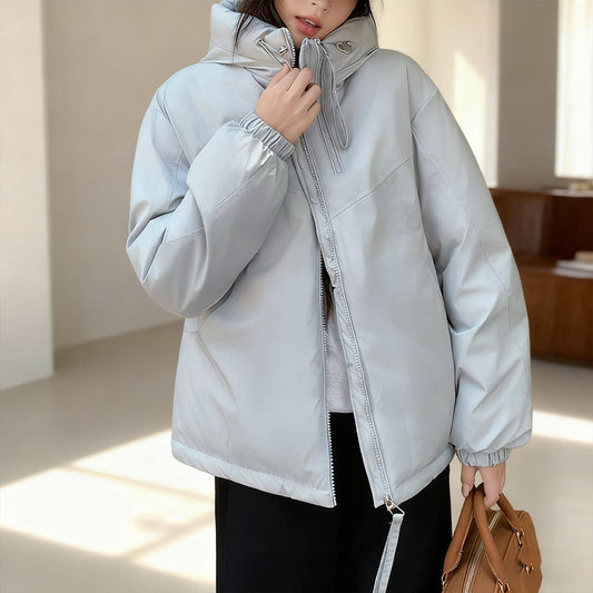 Casual hooded cotton windbreaker jacket
