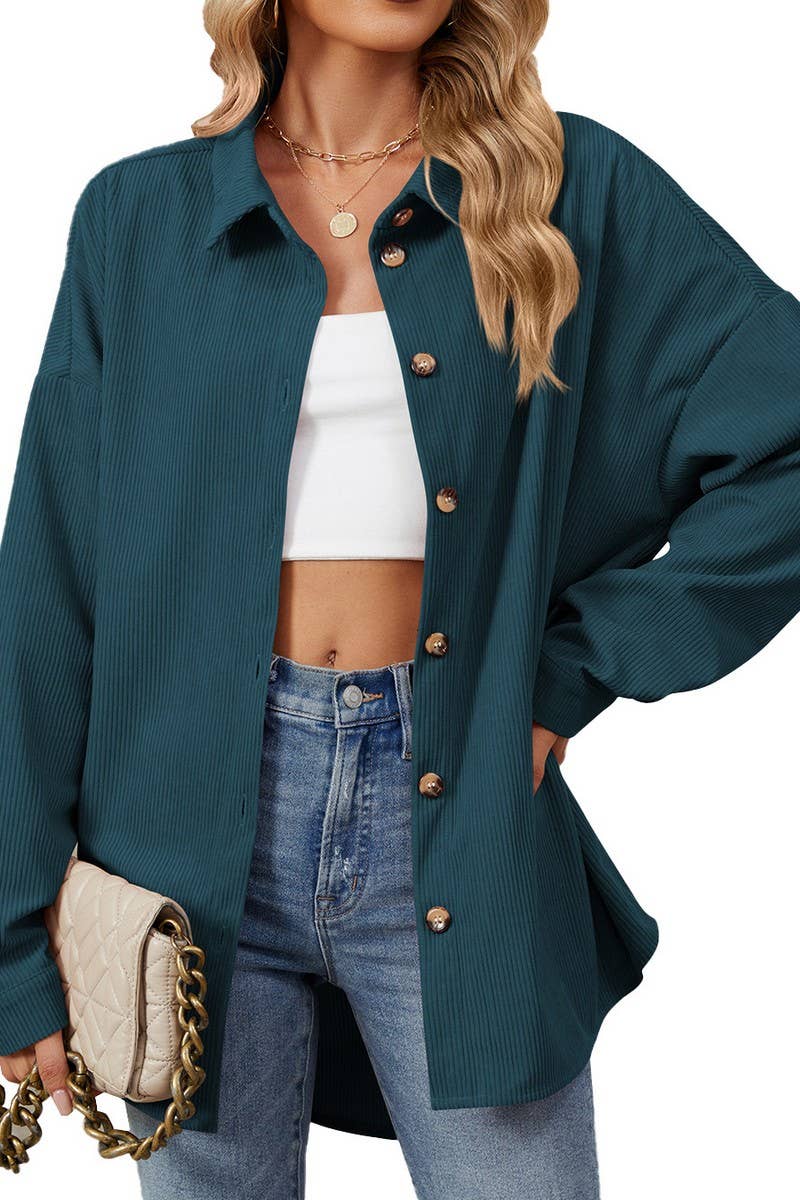 CWOCO0501_NEW COLLAR CASUAL LONG SLEEVED SHIRT JACKET