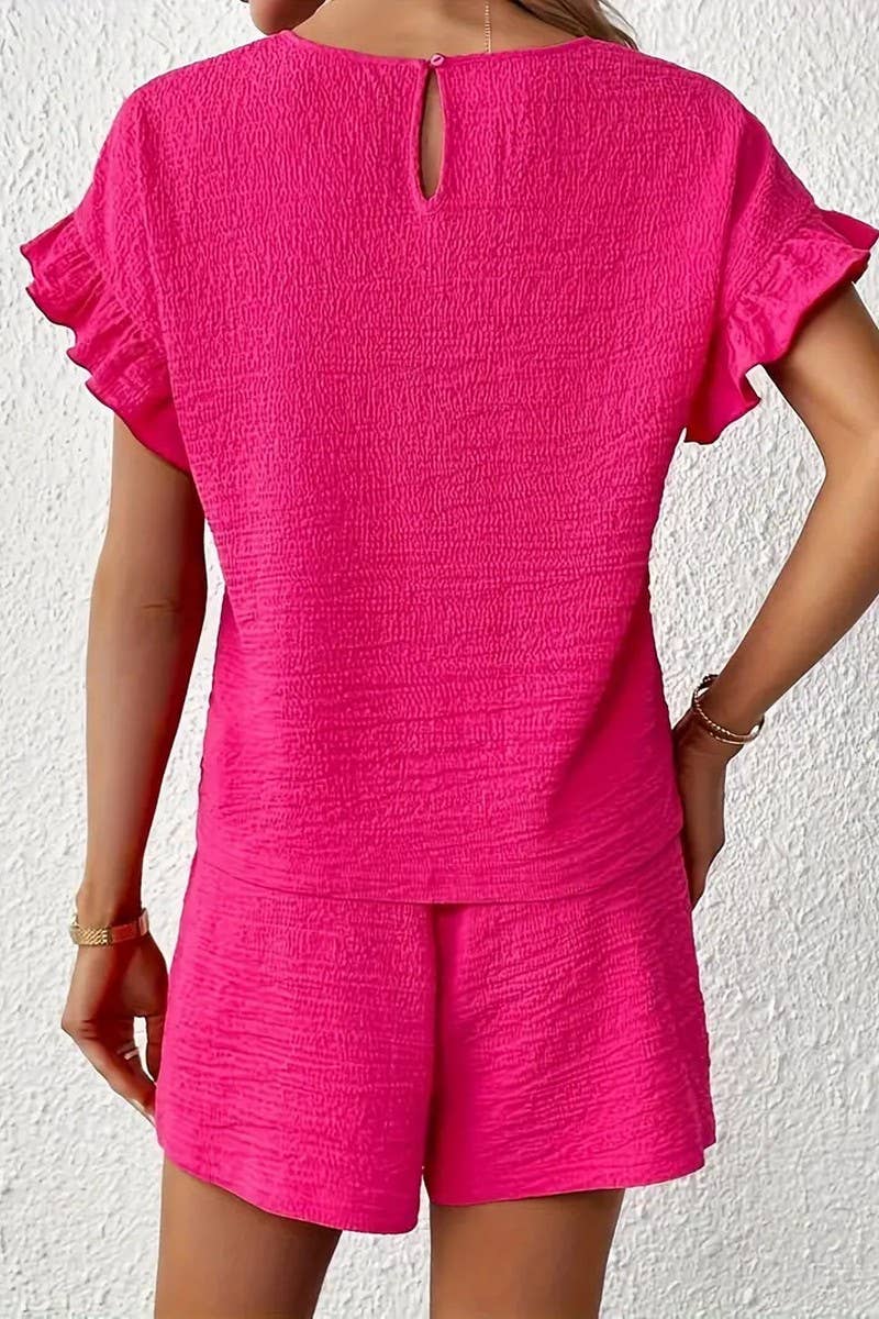 CWSTB2053_CASUAL TOP AND DRAWSTRING SHORTS SET