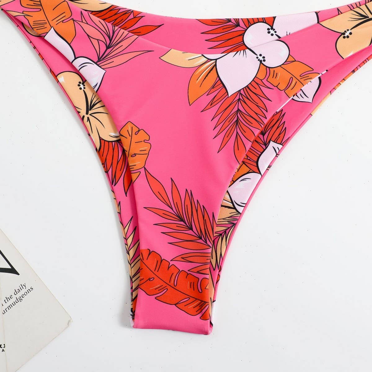 STRAPLESS BIKINI SET - SEXY PRINTED SWIMSUIT_CWMW0906