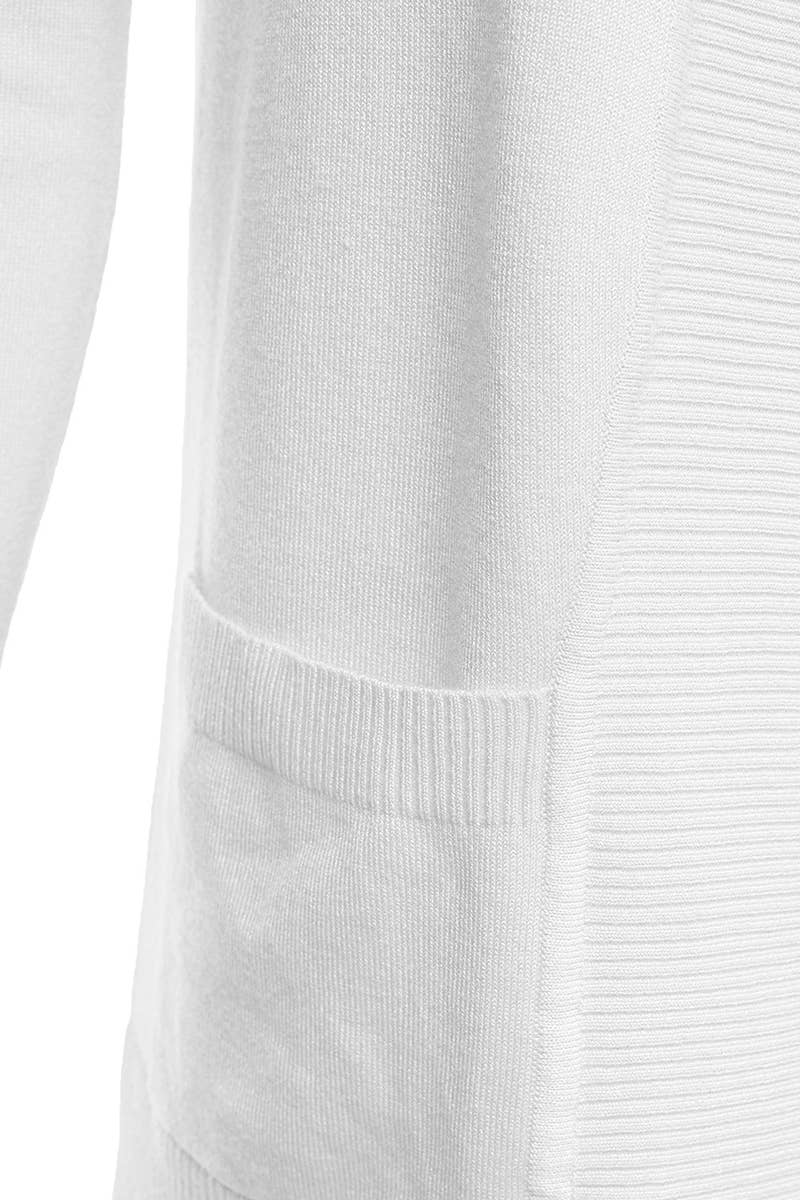 AWOCAL313_Open Front Long Sleeve Pockets Sweater Cardigan