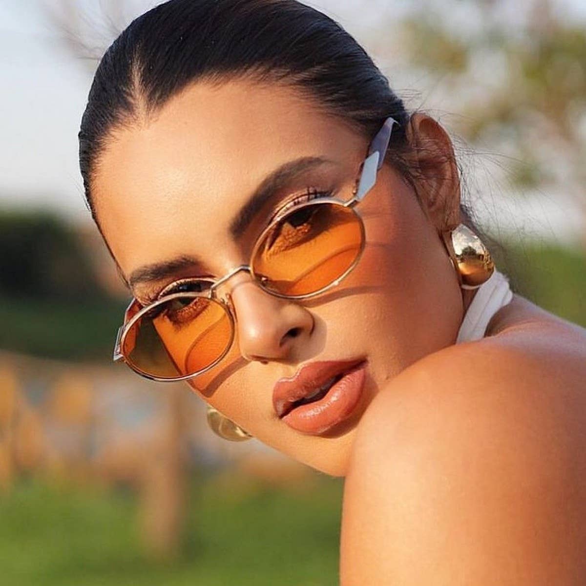 ROUND SMALL FRAME SUNGLASSES TRENDY SUNGLASSES