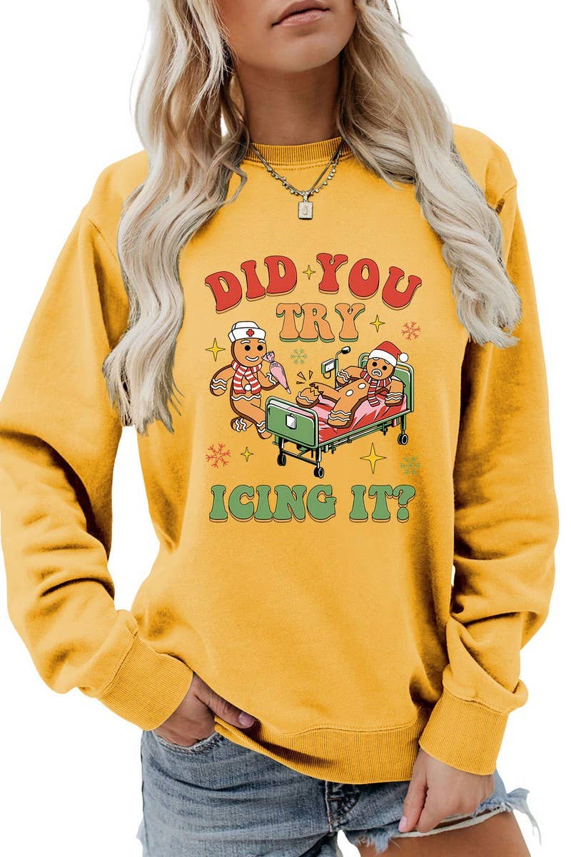 CWTBLL01331_FUNNY CHRISTMAS GRAPHIC LONG SLEEVE SWEATSHIRT