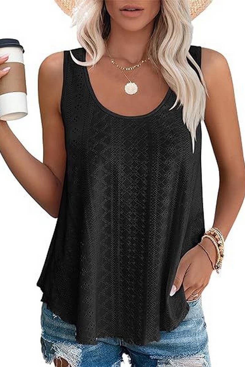 CWTTSL0235_Round Neck Sleeveless Knit Top