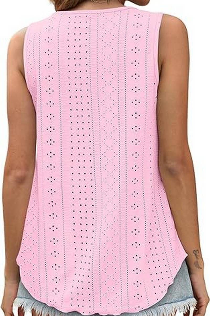 CWTTSL0235_Round Neck Sleeveless Knit Top