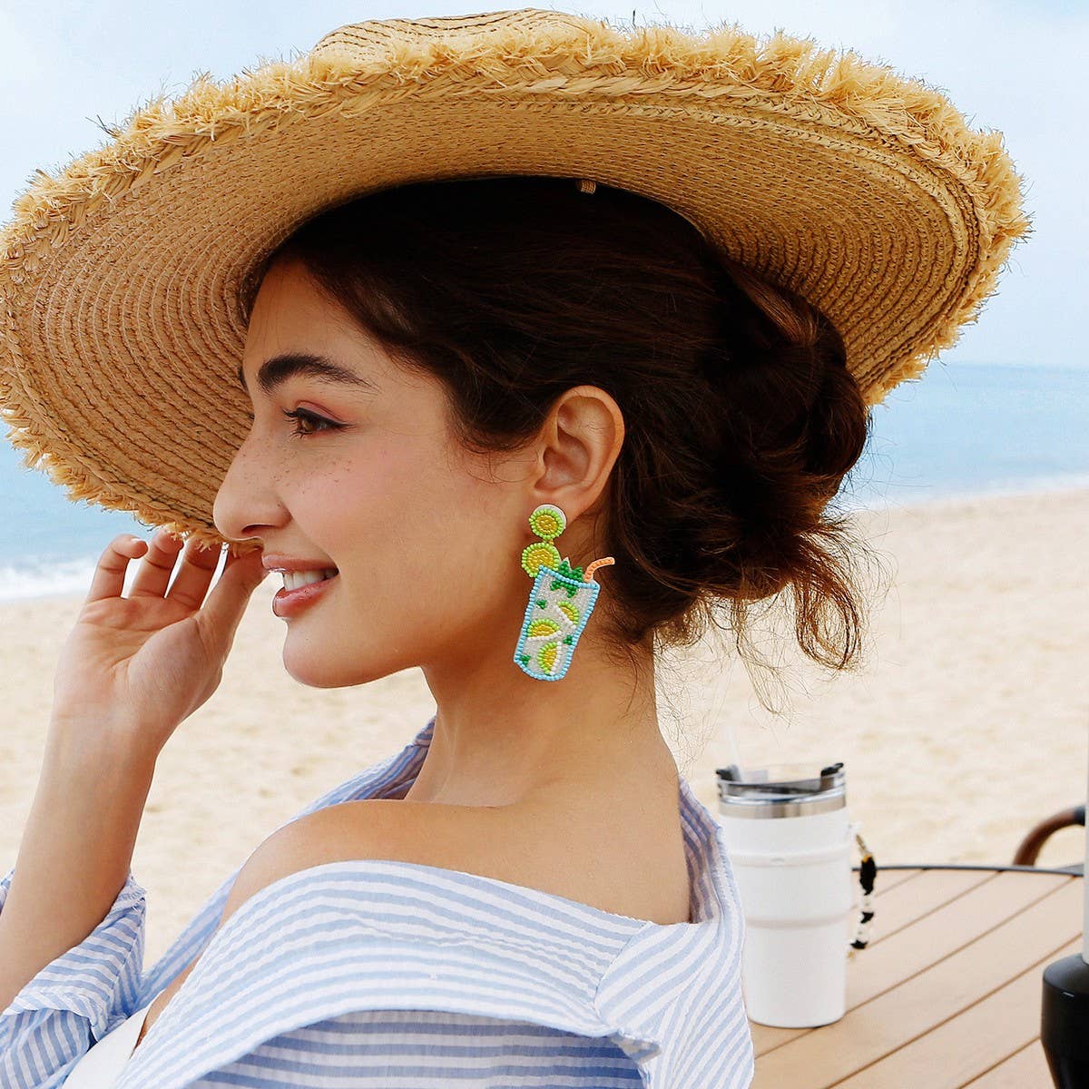 SUMMER BEADED CREATIVE RICE BEAD EARRINGS_CWAJE1648