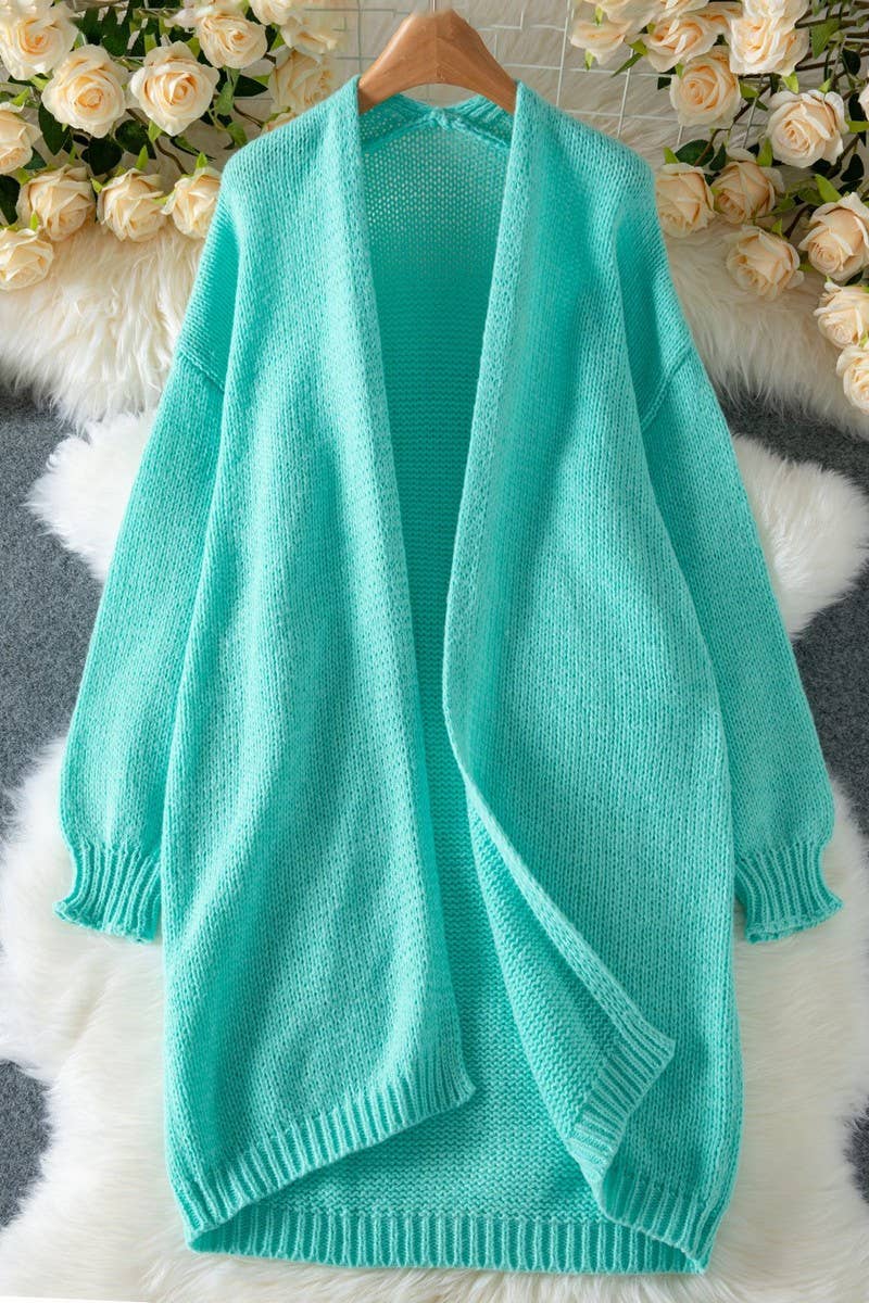 CWOCAL00569_LONG LOOSE LONG-SLEEVED KNITTED CARDIGAN