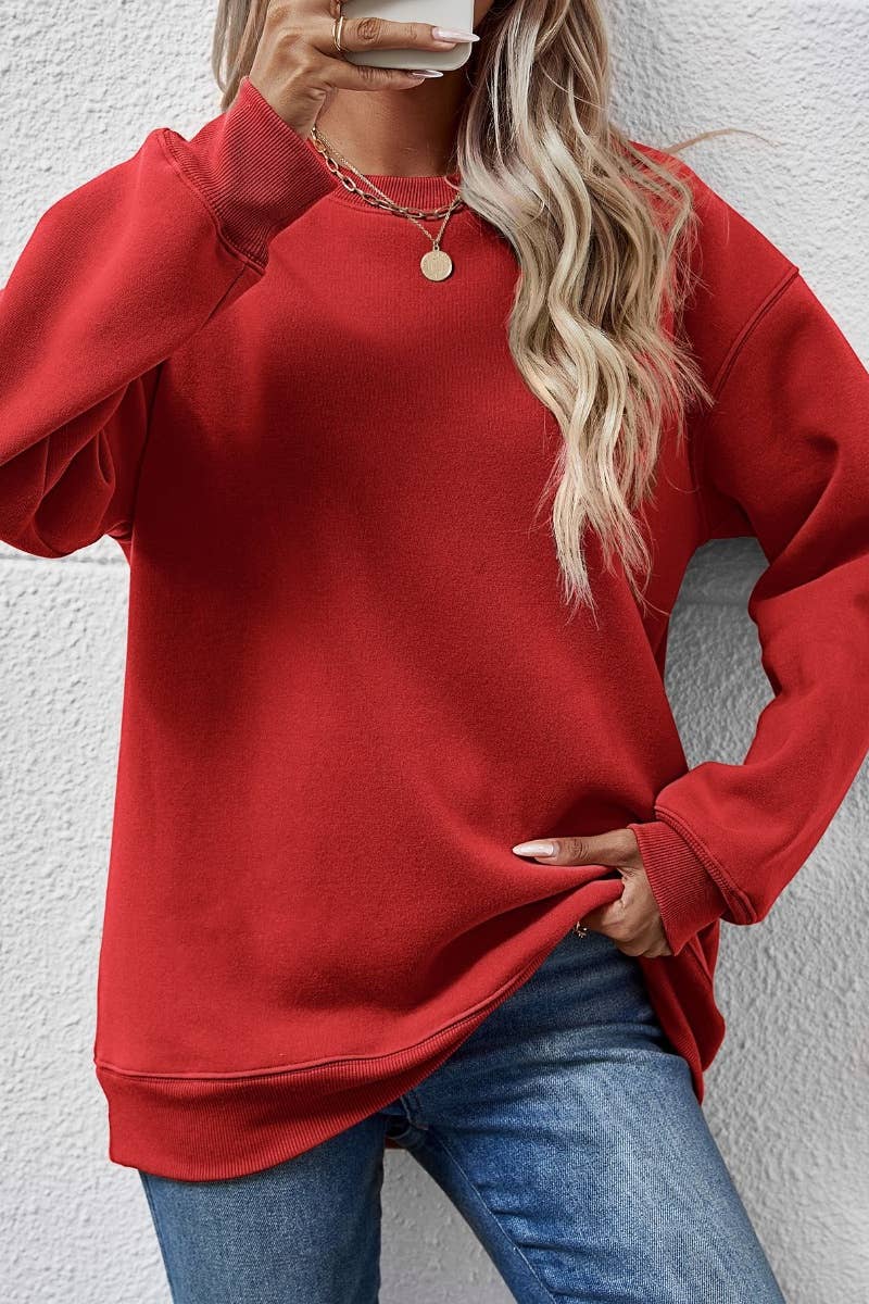 CWOHOL0968_AUTUMN CASUAL LONG-SLEEVED CREW-NECK HOODIE