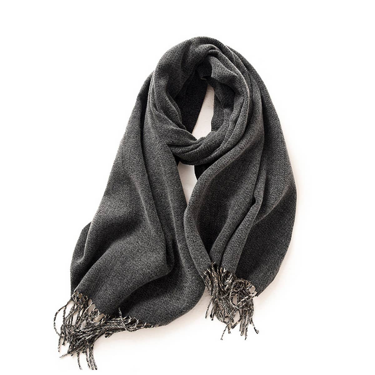 Fashion Scarf - Soft Faux Cashmere with Tassels_CWASC0174