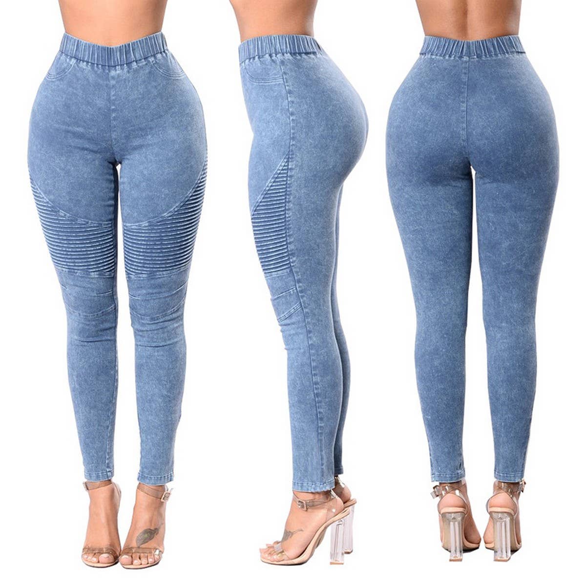 WOMENS HIGH WAISTED HIGH ELASTIC SLIM FIT JEANS_CWJP0164