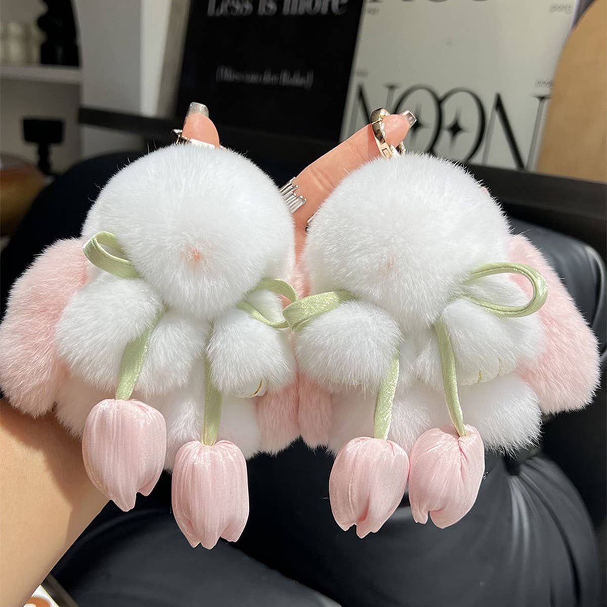CUTE MINI PLUSH BUNNY DOLL KEYCHAIN PENDANT