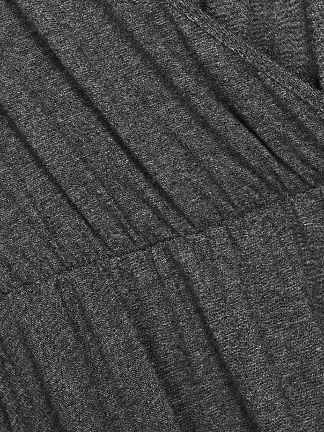 DEEP V-NECK SEXY SOLID COLOR SIMPLE ELEGANT DRESS