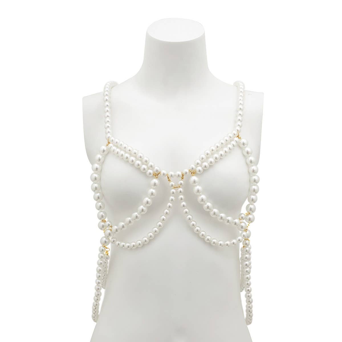 IMITATION PEARL HOLLOW TASSEL BODY CHAIN