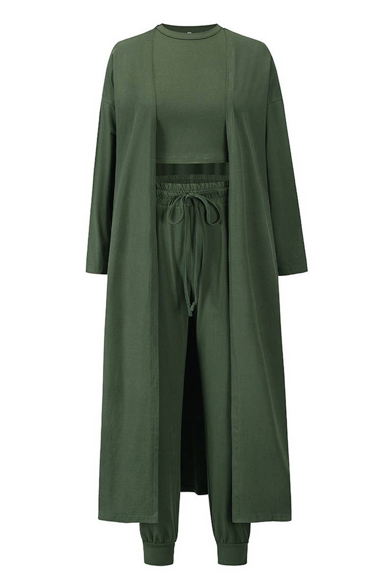 CWSTB1305_CARDIGAN VEST TROUSERS SPORTS 3-PIECE SET