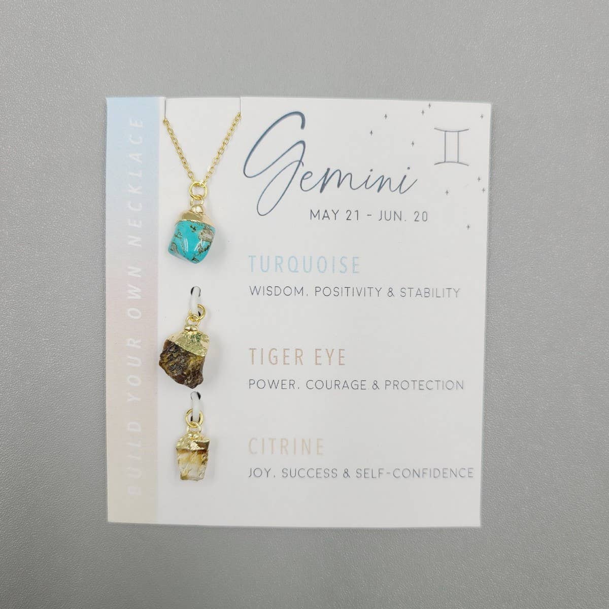 TWELVE CONSTELLATIONS NATURAL STONE NECKLACE