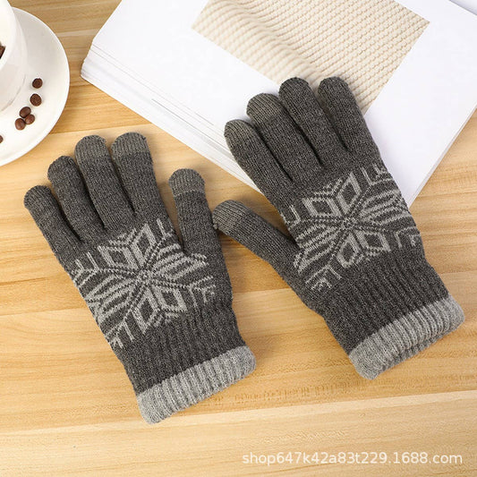 CWAG00556_WINTER KNIT TOUCHSCREEN FULL FINGER GLOVES
